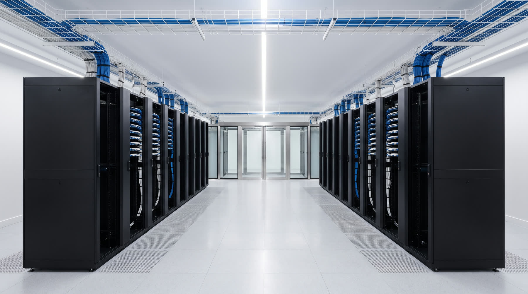 Sala técnica del escenario de data center